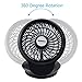 Allnice Mini USB Fan Desk Fan USB Powered Desktop Fan 360° Rotation 3 Speeds Table Fan Quiet Personal Fan with 7 Colors Night Light for Home Office Travel Bedroom (Black)