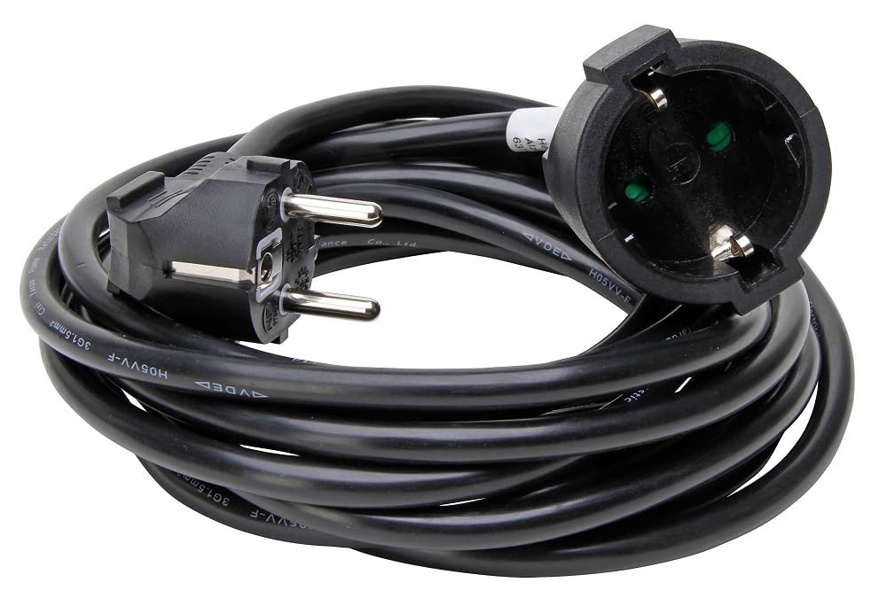 Kopp 143305046 CEE 7/4 Extension 5 m Black