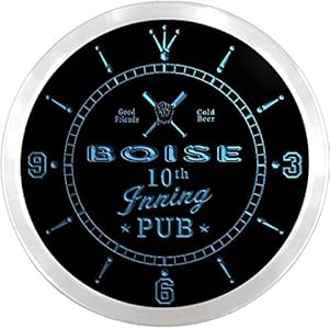 ncpo2154-b BOISE béisbol 10th Inning Pub cerveza Bar LED luz de neón