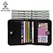 YALUXE Women's RFID Blocking Small Compact Leather Wallet Ladies Mini Purse with ID Window Black RFID
