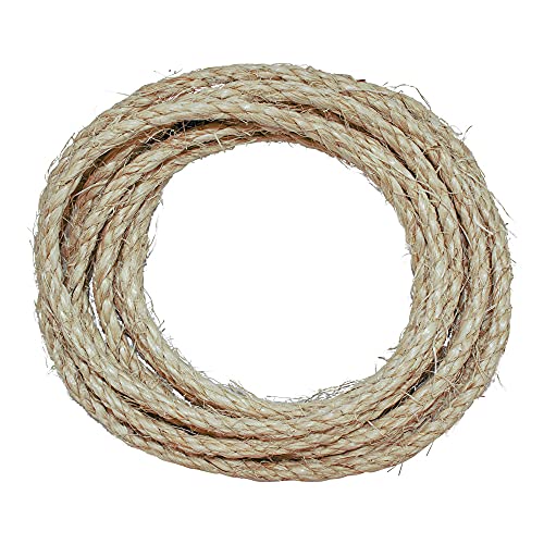 SGT KNOTS Twisted Sisal Rope Natural Fibers, Moisture & Weather Resistant Rope for Marine