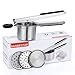Barbestar Stainless Steel Potato Ricer, Food Press , Fruit Masher, with 3 Large Interchangeable Discs, Ergonomic Comfort Grip, Large Size and Easy to Press