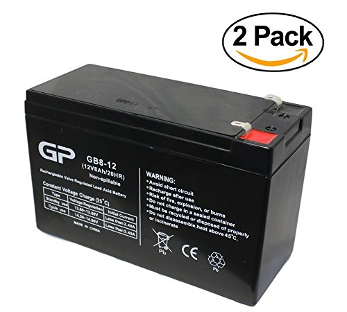 Great Power GP1280 F1 F2 12 volt 8 amp AGM Sealed Lead Acid Rechargeable Battery for APC Back-up, home alarm systems, medical device, electric scooter, security devices (2 Count) - Thumbnail 5