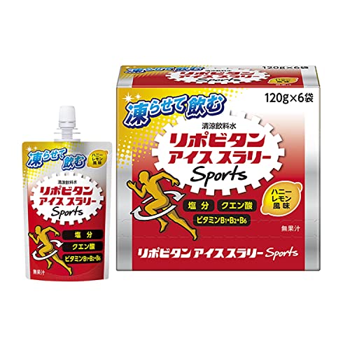 リポビタンアイススラリーSportsハニーレモン風味 120g×6個 大正製薬 【熱中症対策に】クエン酸・ビタミンB群配合/ランニング ゴルフ 野球 サッカー バスケあらゆるスポーツ/高温多湿な屋内外作業/体の芯から冷やすアイススラリー