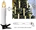 Top Race LIT10 Battery Powered Remote Control LED Christmas Tree Taper Candles with Clip, Pack of 10, White