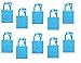 ReBagMe (TM) Set of 10 Large Reusable Grocery Bag Totes (10, Blue)