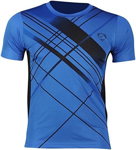 Mens Fashion Short Sleeve Slim Fit Shirts Blue US S/Label M