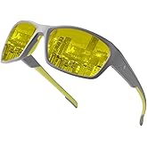 BIRCEN Night Vision Glasses for Driving: Running Cycling Sport Night Anti Glare Yellow Glasses for Men Women