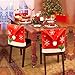 JOYIN 4Pcs Christmas Dining Chair Slipcovers with 2 Pcs Handle Door Covers Holiday Decorations Ornaments Set for Xmas Refrigerator Decoration, Xmas Indoor Décor, Party Favor Supplies