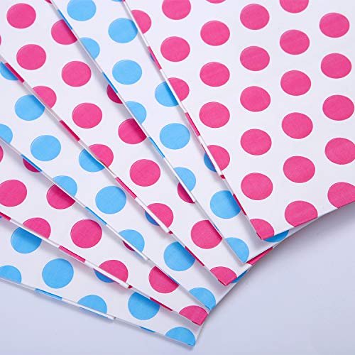 Coobey 20 Pieces Dot Paper Bags Party Favor Bags Kraft Paper Bags with Handle for Baby Shower, Birthday and Party Celebrations - Thumbnail 4