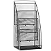 Halter Magazine Holder 4 Pocket Magazine Rack Steel Mesh File Organizer for Magazine Files Newspapers and Document Black 2 Pack