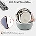 Spill Proof Dog Cat Travel Bowl Portable 304 Stainless Steel Multiple Layers Pet Water Food Storage Container with Invisible Handle for Pet Outdoor Traveling Raised Feeding (4 Layer)