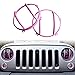 IPARTS Hot Pink Euro Light Guards for Jeep Wrangler JK JKU Unlimited Rubicon Sahara X Off Road Sport Exterior Accessories Parts 2007 2008 2009 2010 2011 2012 2013 2014 2015 2016 2017 (Headlights)