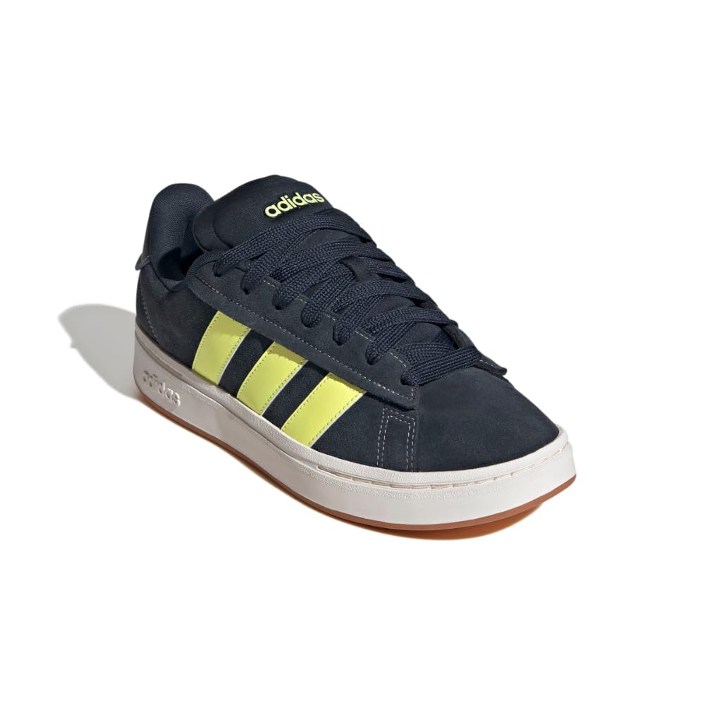 adidas Men's Grand Court Alpha, Aurora Ink/Yellow/Gum, 4.5 Image