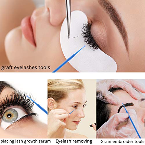 FAMILIFE 400 PCS Disposable Eyelash Extension Brush Applicators Mini Individual Mascara Brush Makeup Cotton Swabs
