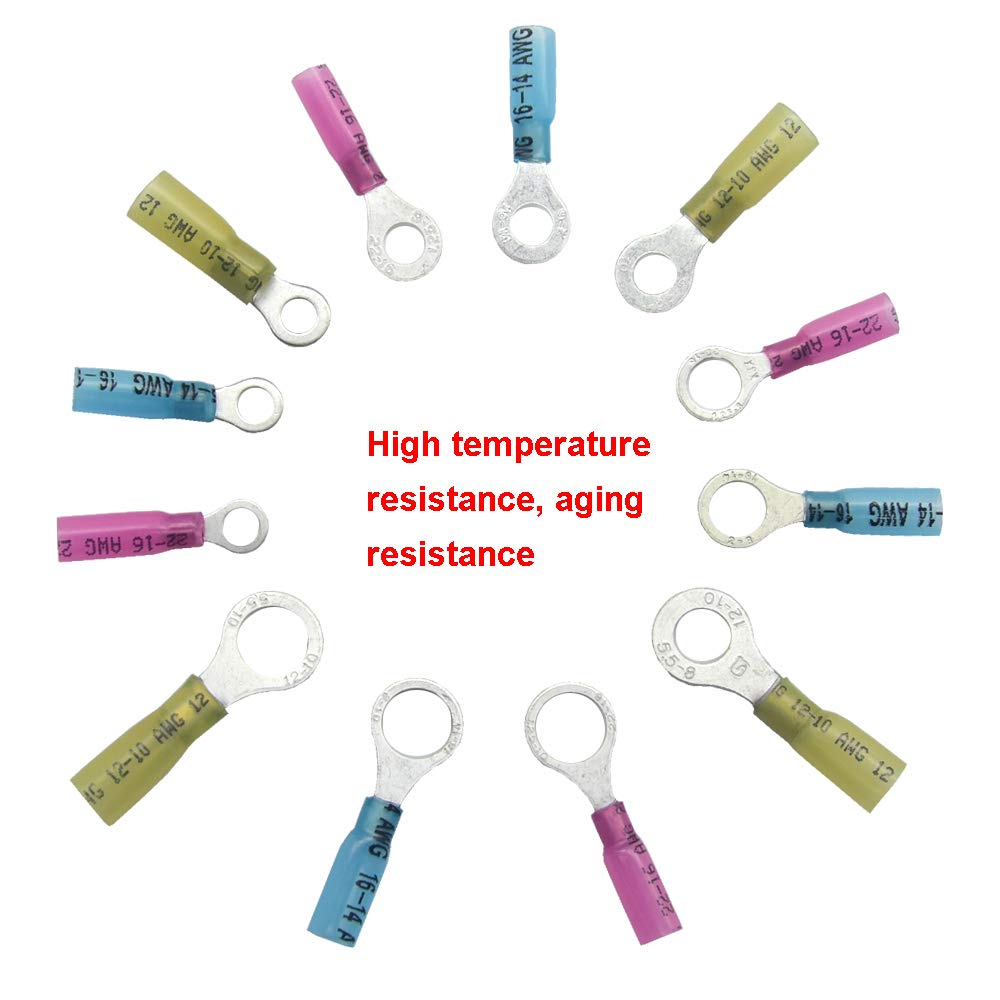 Yosawo 200 Pieces Heat Shrink Ring Connectors - Image 4