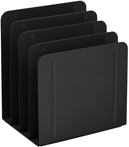Simmer Stone Portariviste Inclinato 7 Slot – Organizer Da Scrivania In Metallo, Colore Oro Rosa, Per Documenti, Riviste E Cartelle, 21x20x16 Cm