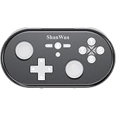 ShanWan Wireless Mini Controller for Switch, PC, iOS, Android, Supports Keyboard Mode for iPad Procreate (Silver)
