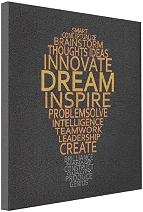 ShellIe Canvas Print Wall Art - Inspirational Light Bulb custom