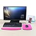 NEX Ergonomic Mouse Pad with Wrist Support, Memory Foam Keyboard Wrist Rest for Computer, Laptop(Pink)