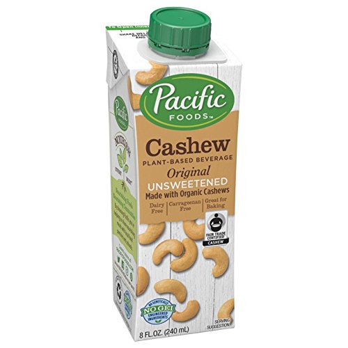 Pacific Foods Cashew Unsweetened Original Plant-Based Beverage, 8oz, 12-pack