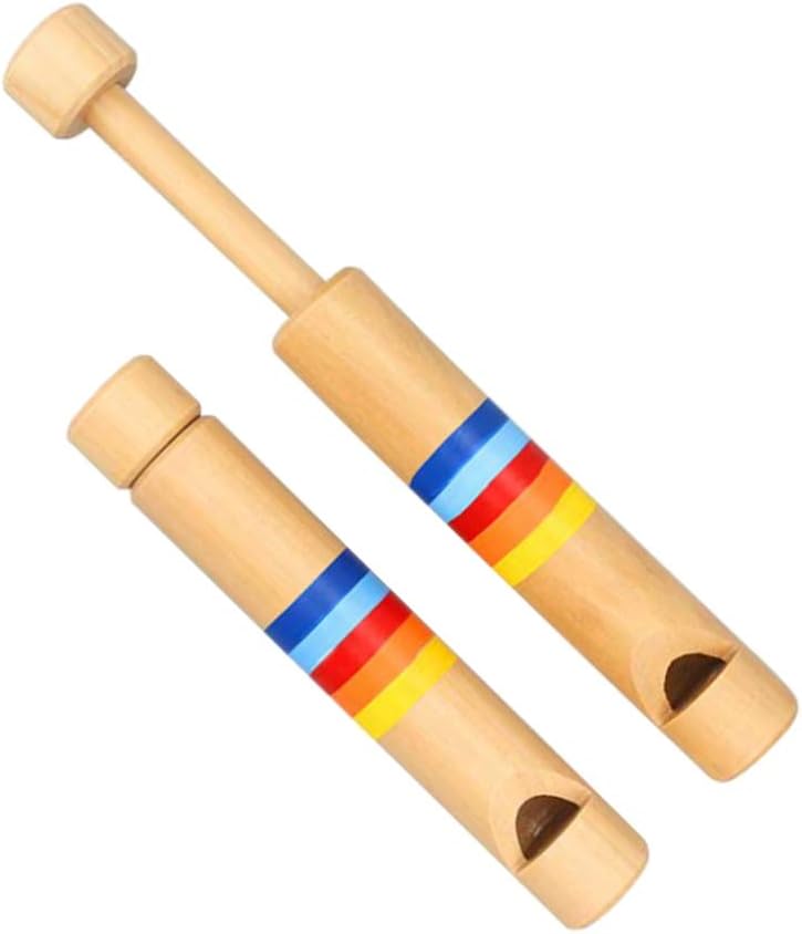 Toyvian 2pcs Wood Slide Whistle Toy Noise Makers for Kids Bag Stuffers, School Prizes: Health & Personal Care