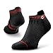 Rockay Accelerate Anti-Blister Running Socks for Men and Women (Black/Red, Large)