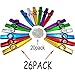 Fartime 26Pcs Metal Kazoos With 20Pcs Kazoo Flute Diaphragms,Musical Instruments,Good Gift for Kids,A Good Companion for Ukulele, Violin, Guitar,Piano Keyboard.