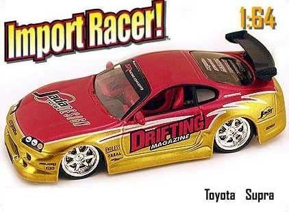 Jada Dub City Import Racer Red &amp; Gold Toyota Supra 1:64 Scale Die Cast Car by Import Racers