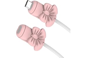 2 Pairs Silicone Charging Cable Protectors with Bowknot Design Fashionable Phone Accessories Wire End Guards