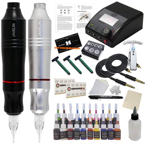 Complete Javelin Advanced Tattoo Pen Kit with 20 Truecolor