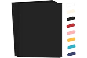 50 Pack Black Cardstock 8.5 x 11, Goefun 65lb Card Stock Printer Paper for Halloween, Scrapbooking, Crafts, Invitations, DIY 