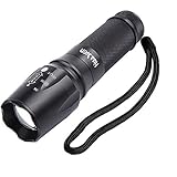 HuaSign 1000 Lumens CREE XML L2 LED 5 Modes Zoomable Adjustable Focus Tactical Flashlight for Camping Hiking Bike etc