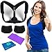 Posture Corrector for Women and Men | Back Brace for Posture Correction | Back and Shoulder Postural Corrector | Pads and Stretch Band included by HProducts
