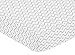 Sweet Jojo Designs Fitted Crib Sheet for Blue and Green Modern Dinosaur Baby/Toddler Bedding Set Collection - Grey Chevron Prehistoric Print