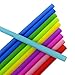 JUSLIN Silicone Straws 10Pcs Straight Smoothies straws for 30&20 oz Tumblers-Reusable Rubber Straws Extra Long for Yeti/Rtic/Ozark with 2 Brushes