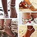 FUNRUN JEWELRY 8PCS Starfish Turtle Shell Anklet for Women Girls Handmade Multilayer Anklet Bracelet Adjustable Beach Foot Jewelry