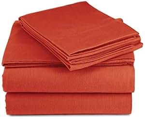 Amazon.com: Pinzon Lightweight Cotton Flannel Sheet Set ...