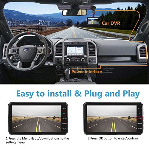 Dash Camera - P-JING Car Camera DVR Dashboard 3.8" Screen,170 Degree Wide Angle,Full HD 1080P, Vehicle On-dash Video Recorder Camcorder with G-Sensor, Loop Recording,Night Vision ,WDR, Parking Monitor