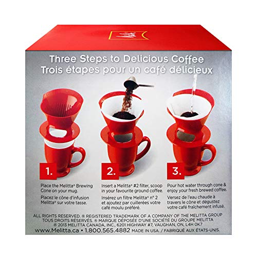 Melitta 640820 Ready Set Joe Filter Cone Pourover Cone Manual Brewer