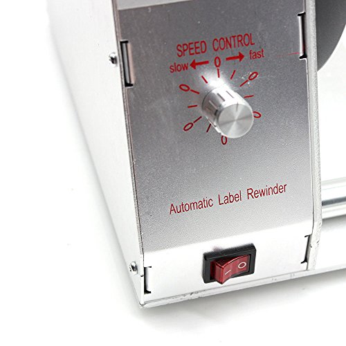 WUPYI Automatic Label Rewinder Machine Digital Automatic Label Tags Rewinder Adjustable Speed Sticker Tags Barcode Rewinder Label Printing Machine for Office,Commercial,Industrial, Warehouse