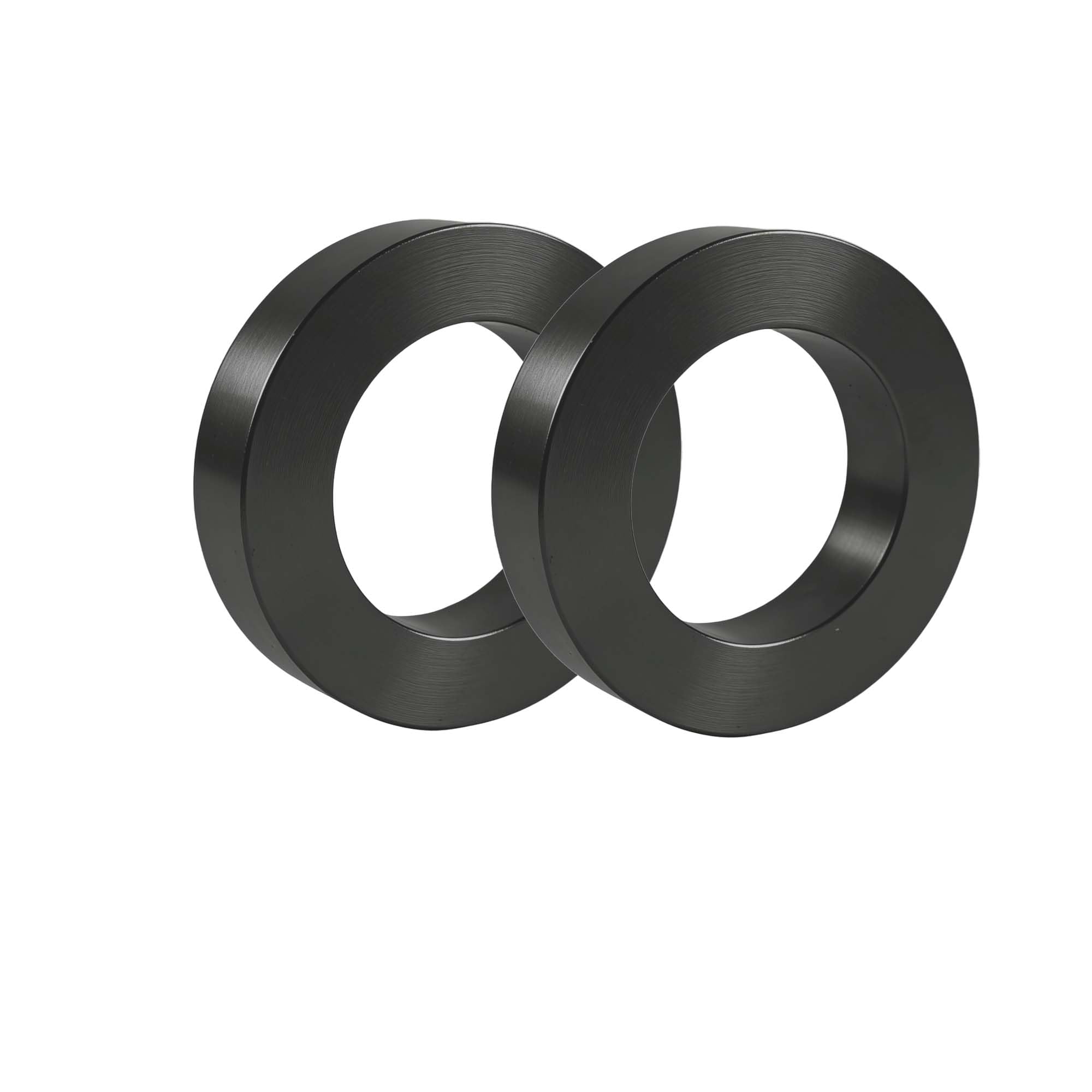 Photo 1 of 2- Pack Ferrite Ring Magnets | OD4 x ID2.36" x 0.79" Thick | Grade 10 Heavy Duty Ceramic Donut Magnets with Hole for DIY | Science Projects | Industrial Use
