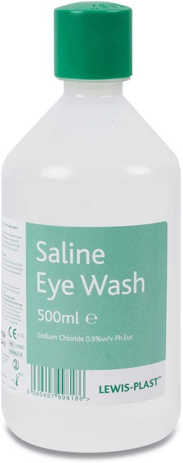 Lewis-Plast Saline Eye Wash Solution, 500ml Bottle for Safe and Effective Eye Care