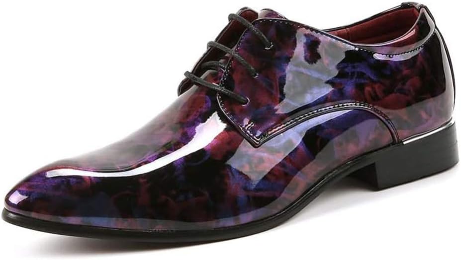purple formal shoes