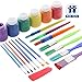 Complete Set of 30 Paint Brushes Bundle with Crayola Washable Kid's Paint (6 count) – Washable Kids Paints and Paintbrush Set - 2oz Assorted Bottles – Perfect for Kids Age 3+