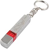 Amico Phoenix Pattern Car High Voltage Static Discharger Keychain Silver Tone Red