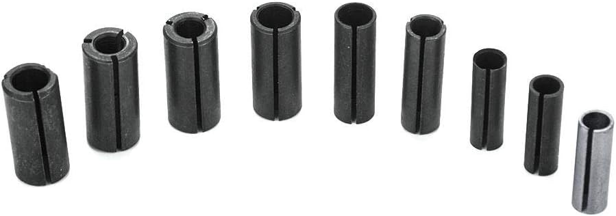 High Precision Router Bit Chuck Collet Adapter Woodworking Split Bushing Milling Cutter Holder Adapter Collet Shank CNC Router Tool Adapters holder 12.7mm change to 6.35mm/ 8-6.35/8-6/12.7-6mm