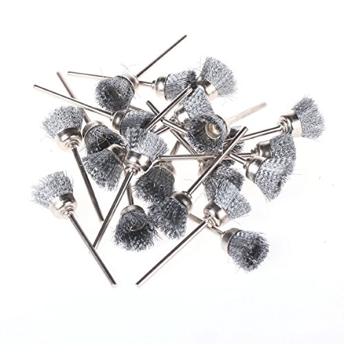 ZFE 18Pcs Steel Wire Cup Brush for Dremel Die Grinder Rotary tools