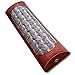 MediCrystal Non Electric Amethyst Mini Pillow - Half-Roll Bolster - Firm Cervical Support - Uses Body Heat - Emits Infrared Rays & Negative Ions - Natural Crystals - Matches Red-Brown Mats