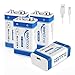 9V Rechargeable 650mAh Li-ion Battery with Micro USB Charging Port - 4 Pack